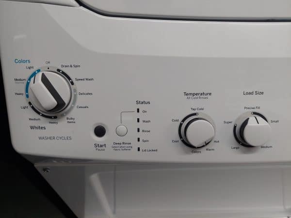 Laveuse sécheuse superposé GE modèle: GUD27ESMMWW N/S: LS037159C (#844)