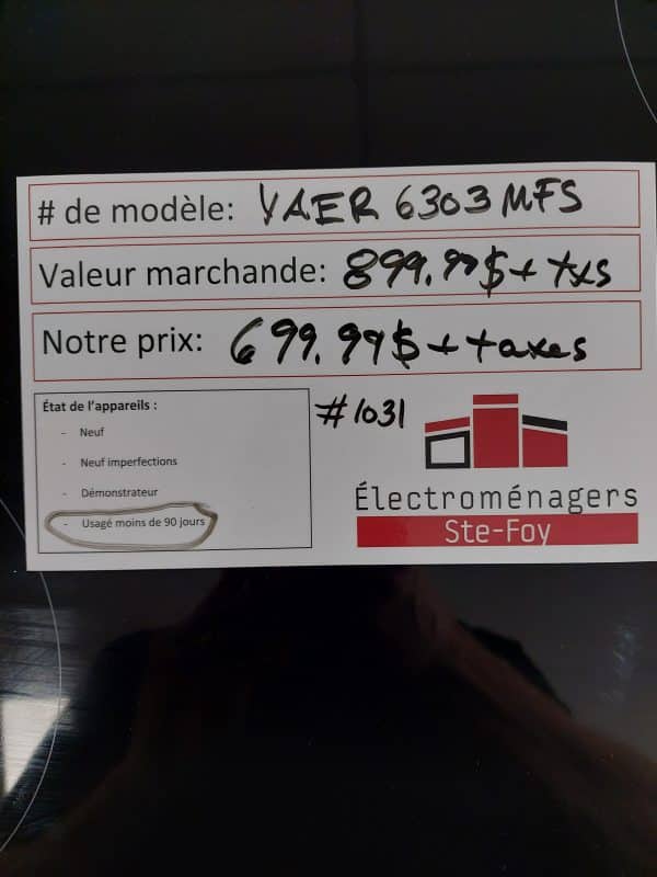 Cuisinière Amana Modèle: YAER6303MFS N/S: RA4110975 (#1031)