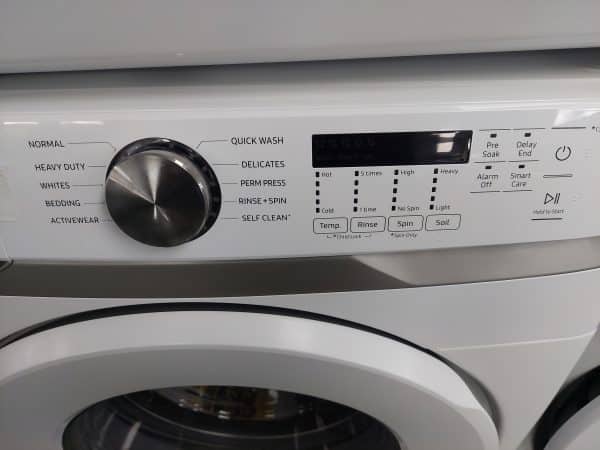 Ensemble laveuse sécheuse Samsung modèle: WF45T6000AW N/S: 01GN57ARA00335N modèle: DVE45T6005W N/S: 0B3E5BBR901204D (#1798)