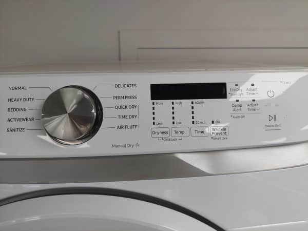 Ensemble laveuse sécheuse Samsung modèle: WF45T6000AW N/S: 01GN57ARA00335N modèle: DVE45T6005W N/S: 0B3E5BBR901204D (#1798)