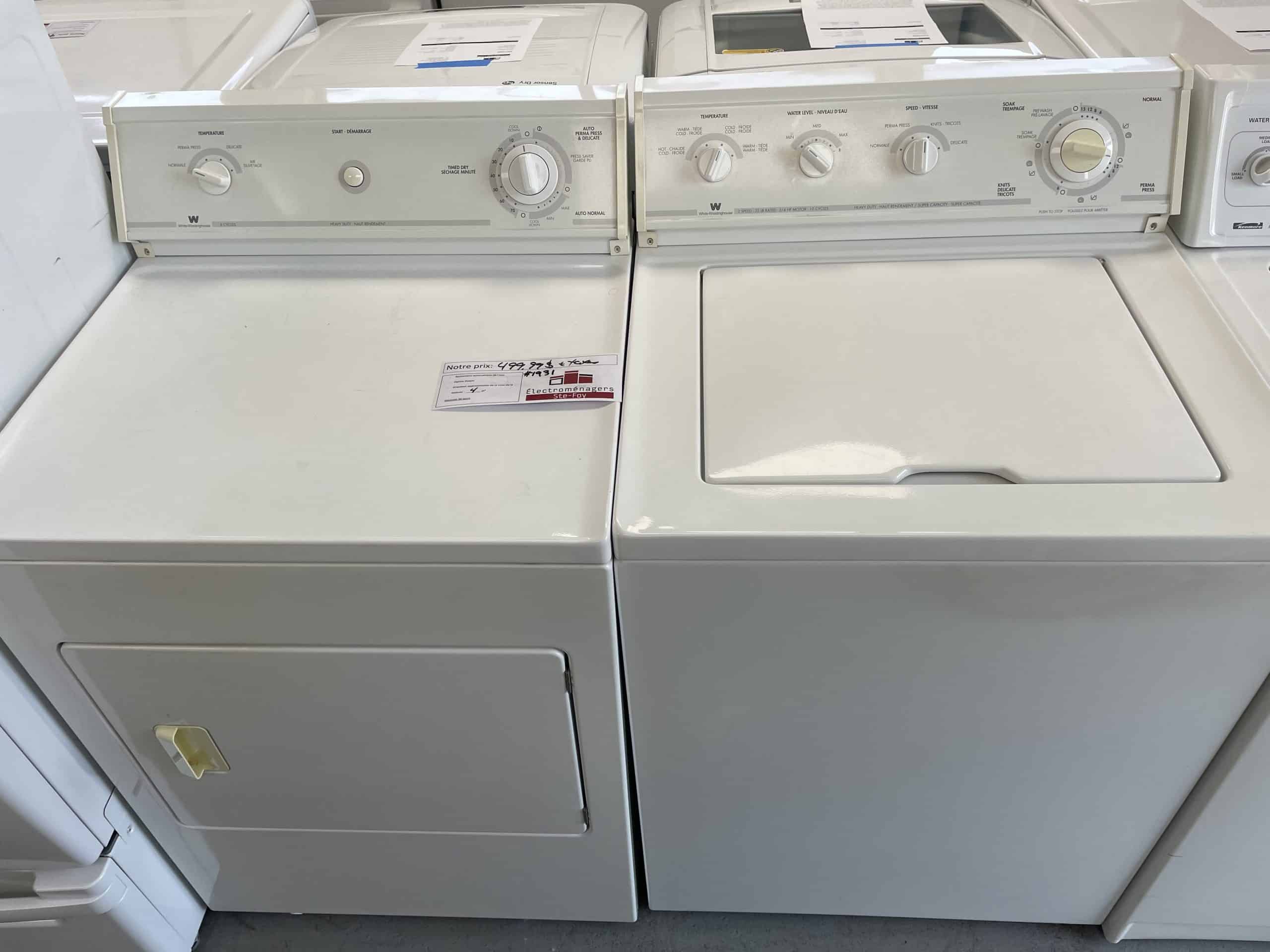 Duo laveuse sécheuse WhiteWestinghouse (1931) Électroménagers SteFoy