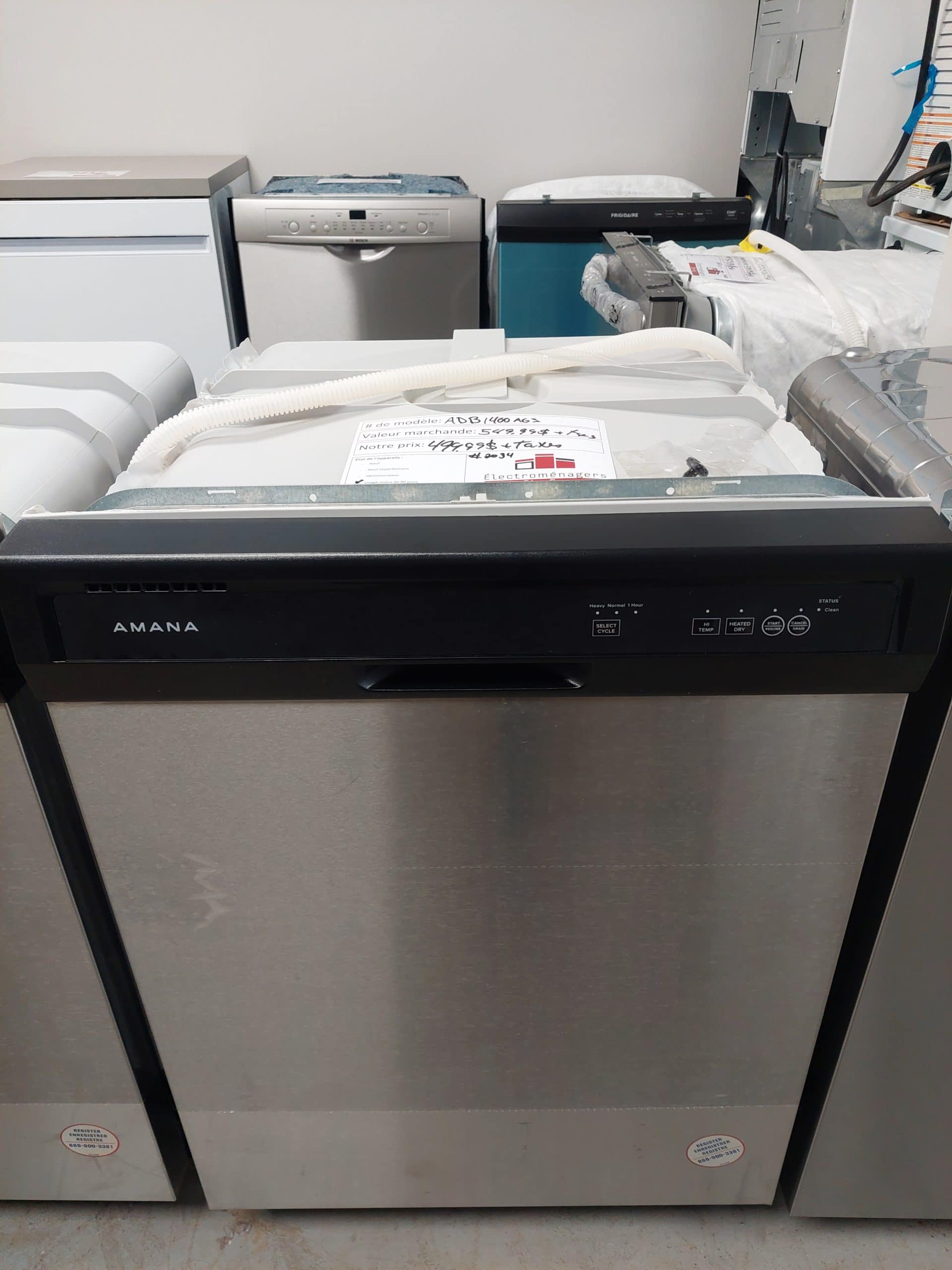 Lavevaisselle Amana modèle ADB1400AGS N/S FA3920289 (2034