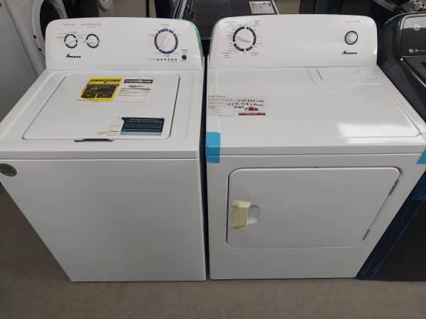 Laveuse sécheuse Amana modèle: NTW4516FW N/S: CB0305092 modèle: YNED4655EW1 N/S: MA750214 (N) (#2819)