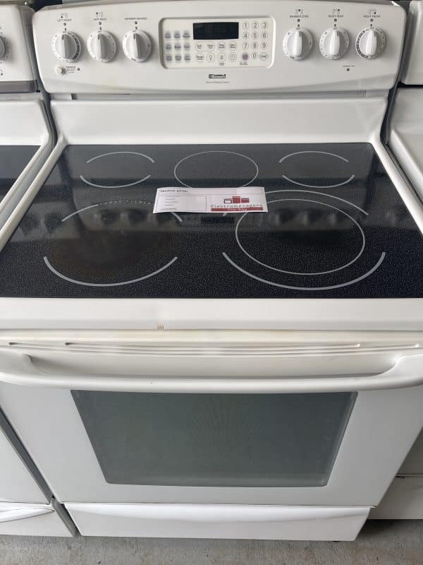 Cuisinière Kenmore blanche à vitrocéramique (R) (#3511)
