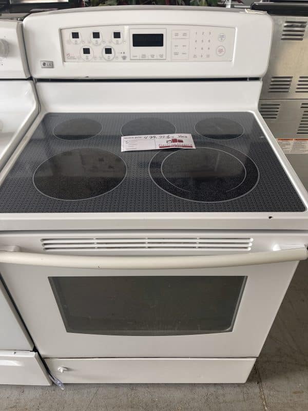 Cuisinière LG blanche à vitrocéramique (r) (#3512)