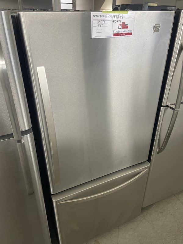 Réfrigérateur Kenmore stainless congélateur en bas (#3647) (r)