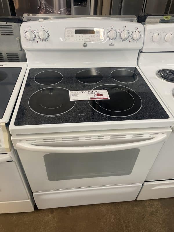 Cuisinière Vitrocéramique GE blanche (#3687) (r)