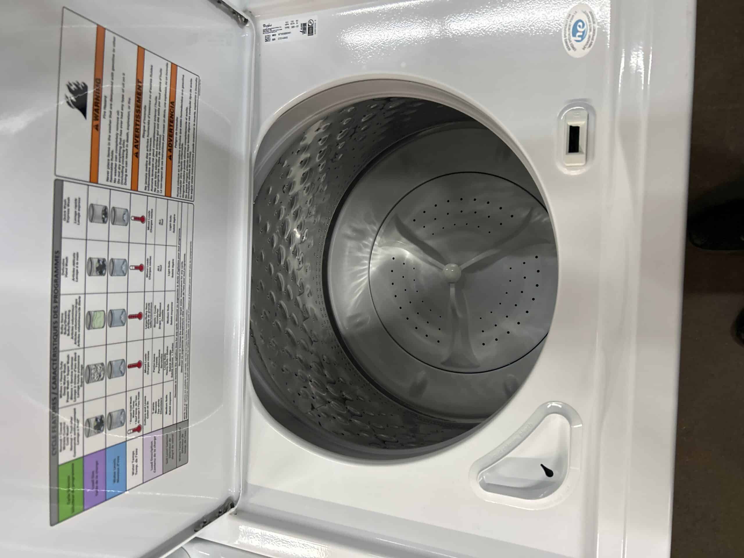 Duo laveuse sécheuse Whirlpool blanc (#4025) (r) - Électroménagers Ste-Foy