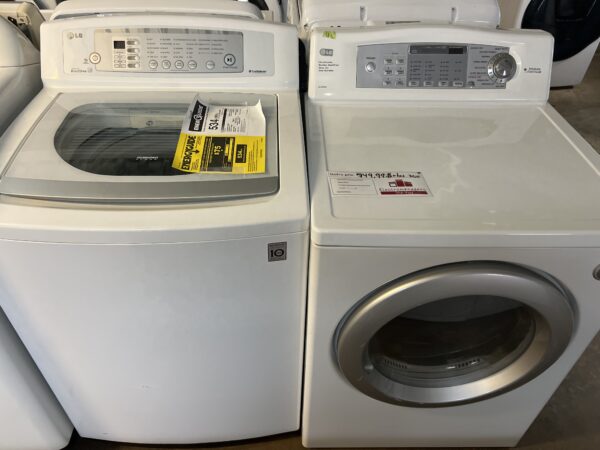 Duo Laveuse/Sécheuse LG Blanc Chargement Dessus (r) (#5167)
